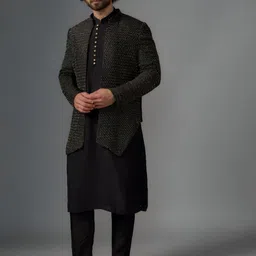 sven suits Embroidered Indowestern Sherwani Set-picture-25