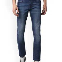 Basics Men Jean Regular Fit Low-Rise Low Distress Heavy Fade Stretchable Jeans-image-84