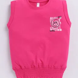 Ginie Girls Pocket Printed Smocked Top-40