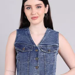 PUELLA Cotton Frayed Denim Crop Top-picture-49