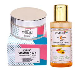 CARET ORGANIC Set Of 2 Daily Radiance Cream- 50 g & Raspberry, Papaya Face Wash- 100 ml-15