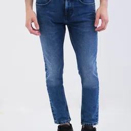 SPYKAR Men Blue Cotton Slim Fit Low-Rise Jeans-picture-14