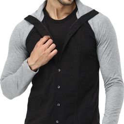 Black Collection Men Colourblocked Polo Collar Cotton T-Shirt-image-104