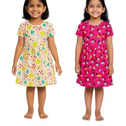 Veecap Girls Cream Dresses-51