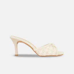 Lavie Textured Slim Heeled Sandals with Bows-51