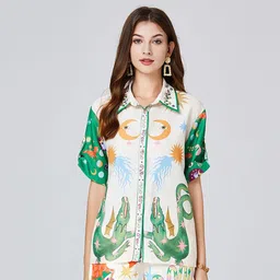 JC Collection Printed Shirt With Shorts Co-Ords-picture-3