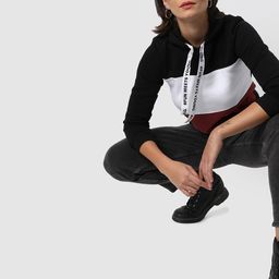 PINACOLADA Women Colourblocked Hooded Pullover Sweatshirt-image-85