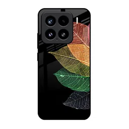 QRIOH Colorful Leaves Real Glass Mi 15 5G Back Case-3