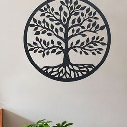 STASH HOUSE Black Tree Wooden Wall Art-48