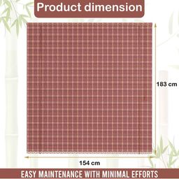 Kuber Industries Maroon & White Geometric Window Blinds image 5