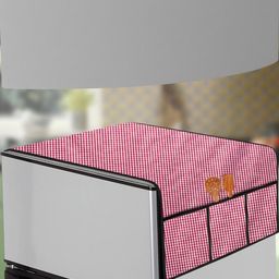 The Furnishing Tree Pink Plastic Refrigerator Cover-image-53