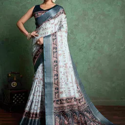 Ethnielle Warli Woven Design Zari Pashmina Tussar Saree-7