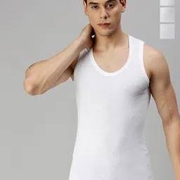 CAVENDERS Pack Of 4 Cotton Gym Vests soft White Premium quality Dno-v379st-image-85