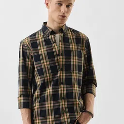 Snitch Men Tartan Checks Checked Casual Shirt-image-71