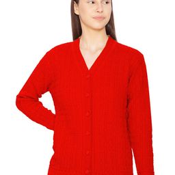 BAESD Women Self Design Woollen Cardigan-image-72