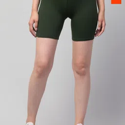 ULLAS Women Pack of 2 Skinny Fit Mid-Rise Cycling Sports Shorts-58