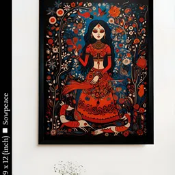 SOWPEACE Red & Blue 1 Piece Canvas Other Wall Paintings-image-49
