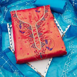 SHADOW & SAINING Semi-Stitched Dress Material-image-89