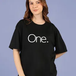Mast & Harbour Women Typography Printed Drop-Shoulder Sleeves T-shirt-picture-27