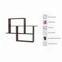 SIVOM Brown Multipurpose Modular Wall Shelf image 2