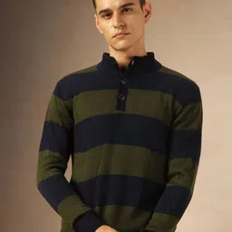 Dennis Lingo Men Striped Long Sleeves Pullover-image-71