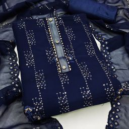 Rangtulika Ethnics Embroidered Unstitched Dress Material-picture-7