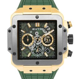 EXTRI Men Printed Dial & Textured Straps Analogue Watch X6097-D-28