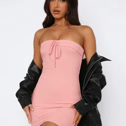 HERE&NOW Women Strapless Bodycon Mini Dress-picture-29