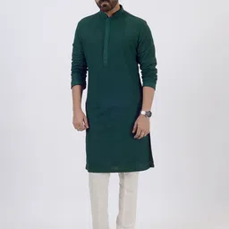 azania Men Embroidered Regular Kurta with Pyjamas-picture-14