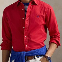 Polo Ralph Lauren Men Slim Fit Solid Button-Down Collar Cotton Casual Shirt-image-8