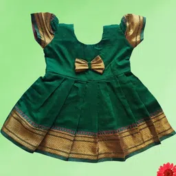 Mom and Me Green Cotton Dresses-image-48
