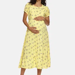 Nejo Floral Print Maternity A-Line Dress-image-28