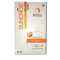 Suncros Matte Finish Face Sunscreen Soft Lotion With SPF 50+- 60 ml-3