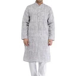 Exotic India Men Pure Cotton Kurta with Pyjamas &-image-69