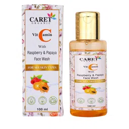 CARET ORGANIC Set Of 5 Vitamin C Face Wash With Raspberry & Papaya - 100 ml Each image 2