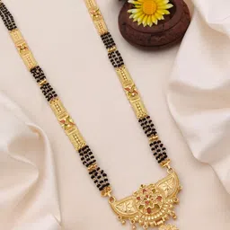 TKRB SALES HIGE Gold-Plated Artificial Beaded Mangalsutra-picture-3