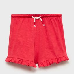 Mango Kids Girls Ruffled Pure Cotton Shorts-image-60