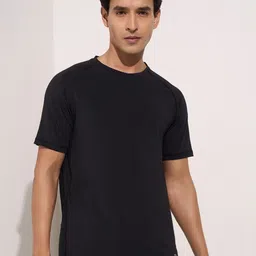 Ajile by Pantaloons Men Drop-Shoulder Sleeves Raw Edge Slim Fit T-shirt-image-69