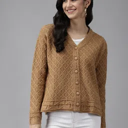 The Roadster Lifestyle Co Woolen Cardigan Sweaters-image-53