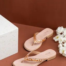 Inc 5 Women Embellished T-Strap Flats-image-32