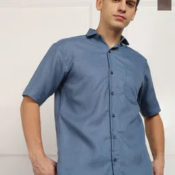 BROWN BROTHERS Pack Of 2 Spread Collar Casual Shirt-image-96