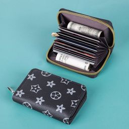WATCHSTAR Men Printed Zip Detail Leather Card Holder-39