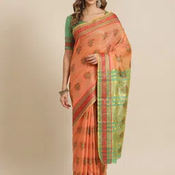 DIVASTRI Woven Design Zari Silk Cotton Saree-picture-47