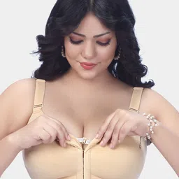 Trylo Solid Full Coverage Non Padded Cotton Front Closure Everyday Bra image 4