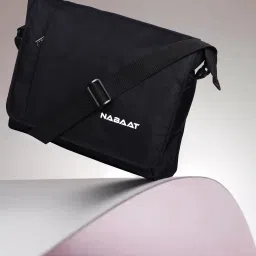 Black Men Sling Bag Side Sling Cross Body Bag, Messenger Office College Satchel Bag, Casual Work Bag-image-22