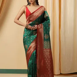 INDIOTSAV Woven Design Zari Banarasi Saree-image-31