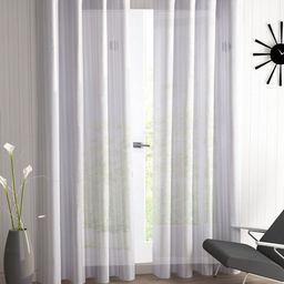 BELLA TRUE White 2 Pieces Transparent Long Door Curtains-5