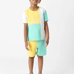 Nauti Nati Boys Colourblocked T-shirt with Shorts-image-62