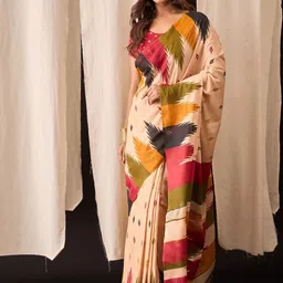 Anouk Pure Cotton Ikat Saree-image-90