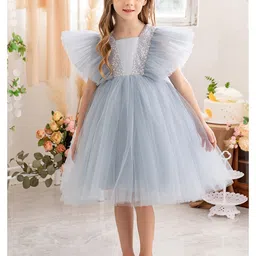 LULU & SKY Flutter Sleeve A-Line Dress-picture-16